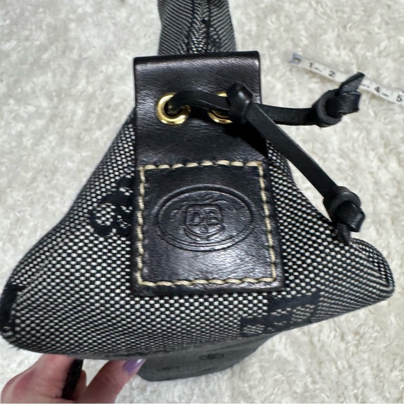 Dooney & Bourke Y2K Canvas Signature Hand Bag Purse With Leather Accents - Picture 7 of 16